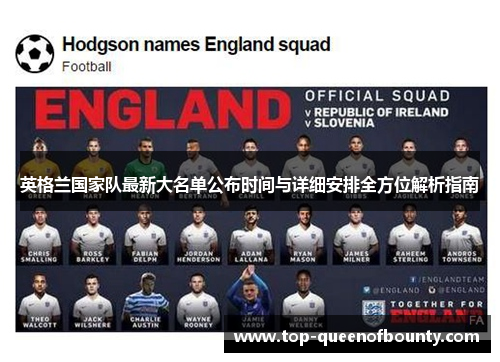 英格兰国家队最新大名单公布时间与详细安排全方位解析指南